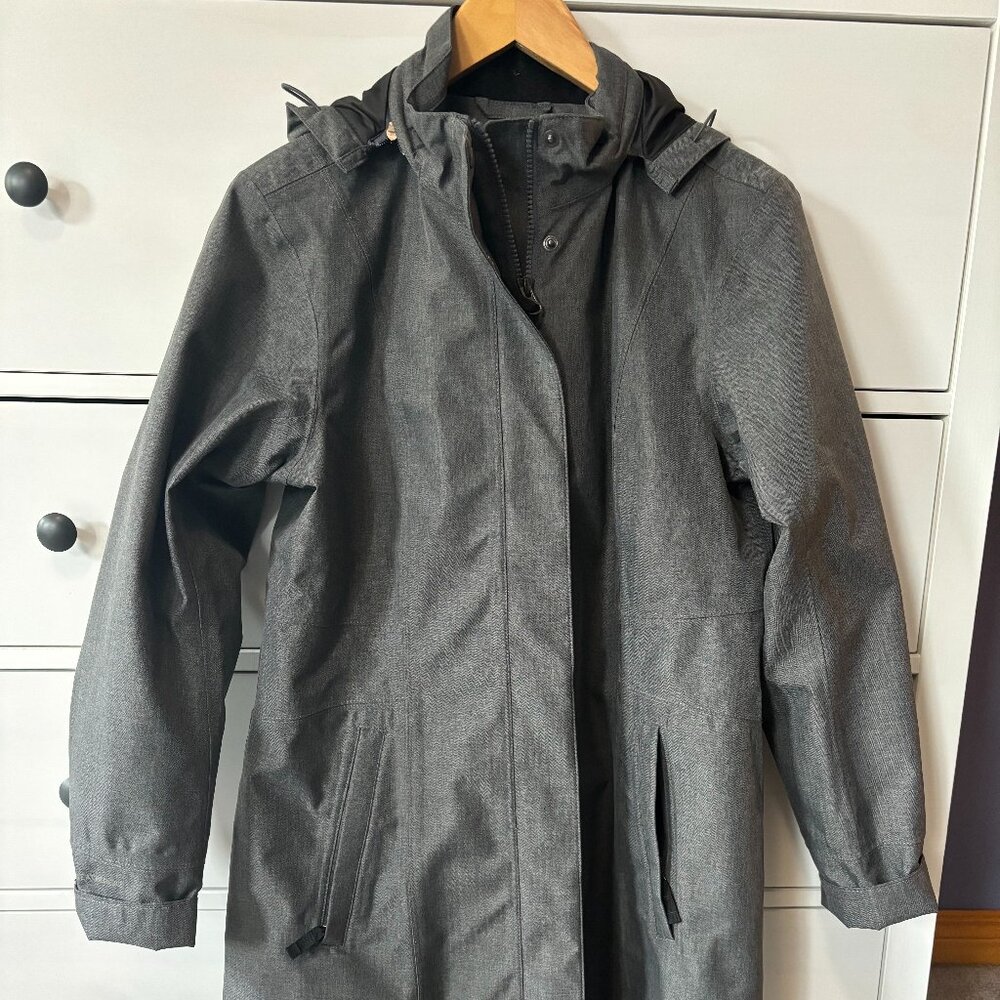 Eddie Bauer Rain Jacket, Charcoal, Size Medium